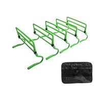 Harilla Lot de 5 Haies d'agilité, équipement d'entraînement de et d'agilité, Hauteur réglable, pour l'entraînement de Haies, Le, Vert
