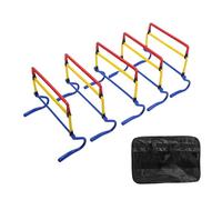 Harilla Lot de 5 Haies d'agilité, équipement d'entraînement de et d'agilité, Hauteur réglable, pour l'entraînement de Haies, Le, Multicolore
