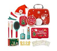 Harilla Maquillage Jouet Kit Maquillage Petite Fille Poudre Brosse Cosmétique Accessoire Déguisement Matériau Pp Apparence Réaliste pour Jeu de Rôle Fêtes Sor, 18 Pcs