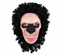 Harilla Masque En Latex Singe Sculpté Masque Singe Cheveux Synthétiques Texturé pr Halloween, Fêtes Costumées