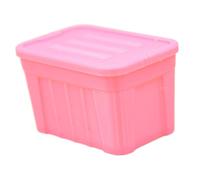 Harilla Mini boîte de rangement 1/12 avec couvercle décoratif pour dioramas et décors DIY, micro- et décors à faire soi-même, Rose