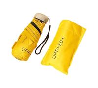 Harilla Mini parapluie de protection solaire, cadre moderne en alliage d'aluminium, petit parapluie pliant, Jaune