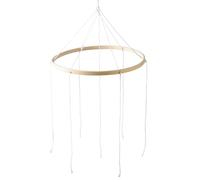 Harilla Mobile pour bébé, Carillon éolien Suspendu au Plafond, à Faire soi-même, avec Cercle en Bambou, 23 Cm 6 Trous