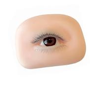 Harilla Modèle de faux yeux en silicone 5D, pratique des cils, portable, réaliste, professionnel, artificiel, pour artistes débutants, salon, Œil Droit