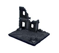 Harilla Modèle de maison détruite 1:72, disposition miniature, micro, base, accessoires de scène, matériaux de bricolage, diorama, accessoire de