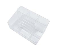 Harilla Nails Polishing Machine Organizer Bits Rangement Boîte de rangement pour la maison ou le salon Utiliser le boîtier de forage léger 28 trous légers, Transparent