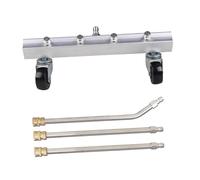 Harilla Nettoyeur de Châssis Haute Pression Kit Pulvérisateur Buse Extension Aluminium Acier Adaptateur sous Carrosserie Fonction Nettoyage Rapide Convient Po, 2 Drut 1 Incurvé
