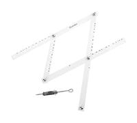 Harilla Outil de dessin pantographe transparent de 34 cm - Échelle - Règle de menuisier - Graduation des degrés pour l'écriture de cartes et projets d'artisanat