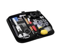 Harilla Outil de Réparation de Montre Kit Polyvalent Ouvre-boîtier Tournevis Brucelles Poinçons d'Axe Outil Barre à Ressort Support Composition Acier et Nylon
