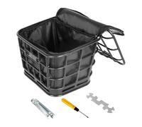 Harilla Panier de Vélo électrique en Polypropylène Léger, Panier Avant Ou Arrière en Polypropylène avec Couvercle pour Faire du Shopping sur Un Vélo électriqu, avec Sac de Doublure