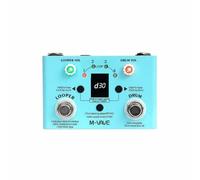 Harilla Pédale de Boucle Musique Compact Pédale Guitare Électrique Boîte de Rythmes Intégrée Accordeur Précis Stockage 4 Boucles Cinq Minutes par Boucle Tempo, Blue