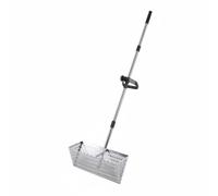 Harilla Pelle de Plage en Acier pour Sable avec Panier Large Bord Serré Détachable Manche Extensible Ergonomique Adaptée à la Recherche d'Objets sur Sablée, Silv 304 SS
