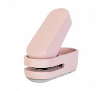 Harilla Perforatrice Papier Perforateur Poinçon Trou Standard Mini Léger Construction Métal Plateau Amovible pour Déchets Adaptée aux Étudiants Bureau École, Rose