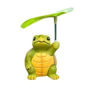 Harilla Petite statuette d'animal peinte à la main, centre de table, sculpture en résine, figurine miniature pour jardin, porche ou couloir, Tortue