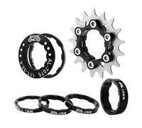 Harilla Pignon de de vélo, 17 Dents Pignon de de vélo Accessoire de Remplacement de vélo à à Vitesse Unique, Le Noir