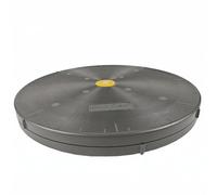 Harilla Pilates Rotation Disc Disque d'Équilibre Disque de Stabilité Plateforme d'Entraînement Accessoire de Fitness en Plastique avec Corps Plat et Marquage, Gris, Gris Avec Centre Jaune