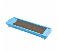 Harilla Planche à Griffer pour Chat Grattoir Planche Lit Jouet en Carton Ondulé Épais avec Base Scellée Anti-débris et Patins Antiglisse Insert Double Face, Bleu