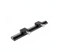 Harilla Plateau de Mouvement Linéaire Plateforme Module de Manuelle Chariot Coulissant Table à Crémaillère Corps Aluminium Anodisé Léger et Rigide Guidage, LWX40-L300-2