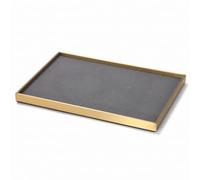 Harilla Plateau Présentoir Bijoux Plateau Organiseur Support Vitrine Cadre Métallique Moderne avec Plateau Peu Profond et Base, 35 24 2cm, style to 1