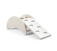 Harilla Pont d'Équilibre Enfant Arche d'escalade Bascule Meuble Étagère en HDPE Courbé pour Exercices de Motricité Préhension Sécurité et Lecture Adapté à, Blanc, Style to 2