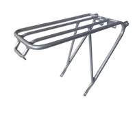 Harilla Porte-Bagages Velo Pliant Support Arriere Rack Arriere Porte Cadre en Alliage d'Aluminium avec Trous pour Roulette et Fixations, Titane, Size to 1