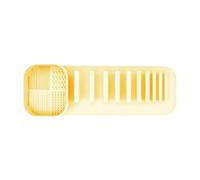 Harilla Porte-pinceau de maquillage Rack de rangement de rangement d'espace multifonctionnel Sauveillard Brosse à dents Organisateur de sourcils Porte-crayon, Jaune