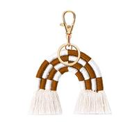 Harilla Porte-s créatifs Porte-s Ornement Accessoires Boucle Gland Pendentif Fermoir Crochet pour Sacs Sac à Main Unisexe Femmes Hommes, Brun