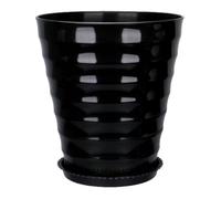 Harilla Pot de Fleurs, Conteneur pour Plantes, Léger, Vase à Fleurs, Support de Plantes, Pot de Fleurs Moderne pour Bureau, Intérieur, Extérieur, Chambre à Co, Noir, M