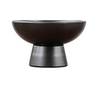 Harilla Pot de Fleurs Rond en céramique, Accessoire Floral, Vase décoratif pour Composition Florale, récipient pour et extérieure, Noir
