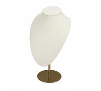 Harilla Présentoir Collier Support Bijoux Socle Mannequin Aspect Luxe et Ligne Épurée pour Présentation Professionnelle Adapté à Magasin Exposition Studio Visuel Catalogue Produit, Beige, Petit