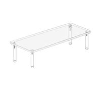 Harilla Présentoir en acrylique, étagère à desserts, plateau de mariage, facile à installer, étagère pour figurines de fête, jouets modèles alimentaires, Un Seul Niveau