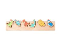 Harilla Puzzle Matching Board Toy Blocs en bois Jouet cognitif interactif pour 1 2 3+ Ans Fille Garçon Éducatif Préscolaire, dinosaure