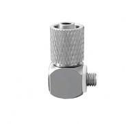 Harilla Raccord Pneumatique Connecteur Coudé Micro Raccord Fileté Embout Rapide Corps Hexagonal Profil Réduit Conception Angle Droit pour Dérivation de Tuyaux, style to 4