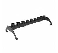 Harilla Rack de Rangement Barbell Support Barre Haltère Porte-Barres Organisateur Compact Cadre Renforcé Acier Épais 9, Support De Rangement pour Barre Olympique À Neuf Trous Nouveau Style Tubulaire