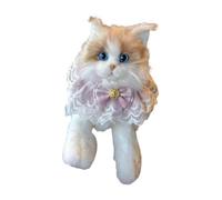 Harilla Ragdoll chat en peluche en peluche jouet en peluche, doux, jouet en peluche chaton, poupée de chat, compagnon pour enfants girls girns enfants cadeaux, Foulard Chat Rose