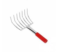 Harilla Râteau à Palourdes de Plage Râteau Griffe Outil Pelle en Acier Inoxydable Antirouille avec Dents Effilées pour Fouille , Râteau Épais À Sept Dents en Acier Inoxydable