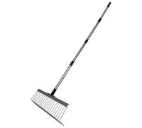 Harilla Râteau à robuste, dents en L pour le façonnage des massifs, manche en métal, largeur 40 cm, 160 Cm 4 Sections
