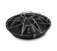 Harilla Récipient d'alimentation pour Porcelets avec Grille Antifouissement en Acier Galvanisé pour Usage en Porcherie et Bassin, Noir, 52 Cm Double Couche