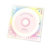 Harilla Record Player Cat Scratch Pad Compact Motive Chat Carton Résistant Lounge Lit Interactif Protège Meubles Matériau Papier Adapté à Appartement et, Couleur