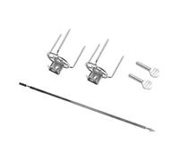 Harilla Rotative Fourchette Rôtissoire Rack Grill Outil Électrique Trois pour Cuisson Uniforme Adapté à La Barbecues, 34 cm