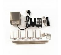 Harilla Rôtissoire Électrique Grill Broche pour Barbecue Moteur INOX 304 Kit Fixations Support Coupleur Installation Aisée Longueur Réglable Adaptée Fête Familiale Plein Air