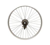 Harilla Roue Arrière de Vélo Jante Arrière Bicyclette Moyeu Frein Rayons Aluminium Acier Structure Monobloc Prête à, Roue Arrière 26x13/8 avec Roulement, Pignon Unique Et Frein À Rétropédalage
