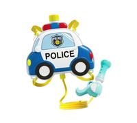 Harilla Sac à dos jeu bataille d'eau avec bretelles réglables pour enfants, idéal pour jouer dehors dans le jardin, sur la pelouse ou, Voiture de Police Bleue