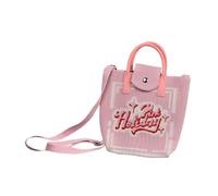 Harilla Sac de téléphone tricoté pour Femme, Adorable Mini Sac à Main Unique pour Les Vacances, Le Shopping, la Plage, Lettres Roses
