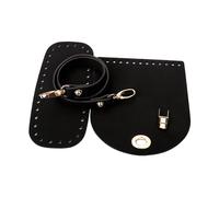 Harilla Sac en Cuir PU Bricolage, Ensemble de Tricot, Sac à bandoulière inférieur, Housse à Rabat pour Crochet, Noir