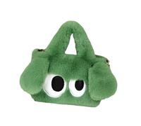 Harilla Sac fourre-Tout en Peluche Portable Soft Portable Mignon Mignon Sac à Main Flou Cadeau de Vacances à Main, Vert