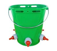 Harilla Seau Distributeur Lait pour veaux 8L Premium, Pratique avec Graduation, Professionnel, avec tétines, Vert avec 5 Tétons
