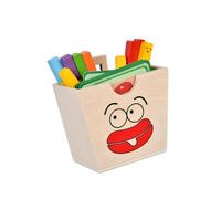 Harilla Stacker de nourriture jouet activité préscolaire Activité en bois Stacker Game Enfants Puzzle de nourriture en bois pour les enfants de 2 3 4 5 ans, Puces