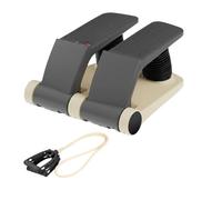 Harilla Stepper de Fitness Maison Machine de Step Exercice Cardio Plateforme Silencieuse Pédales Antidérapantes Affichage de Données et Corde Convient à l'Entraînement Débutant, Blanc Cassé