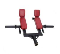 Harilla Strength Training Rack Appareil de Musculation Poste Squat Machine Hack Squat Structure Inclinée Épaulières Confortables Prise Ferme Poignées Tube, Tube Noir, Coussin Rouge